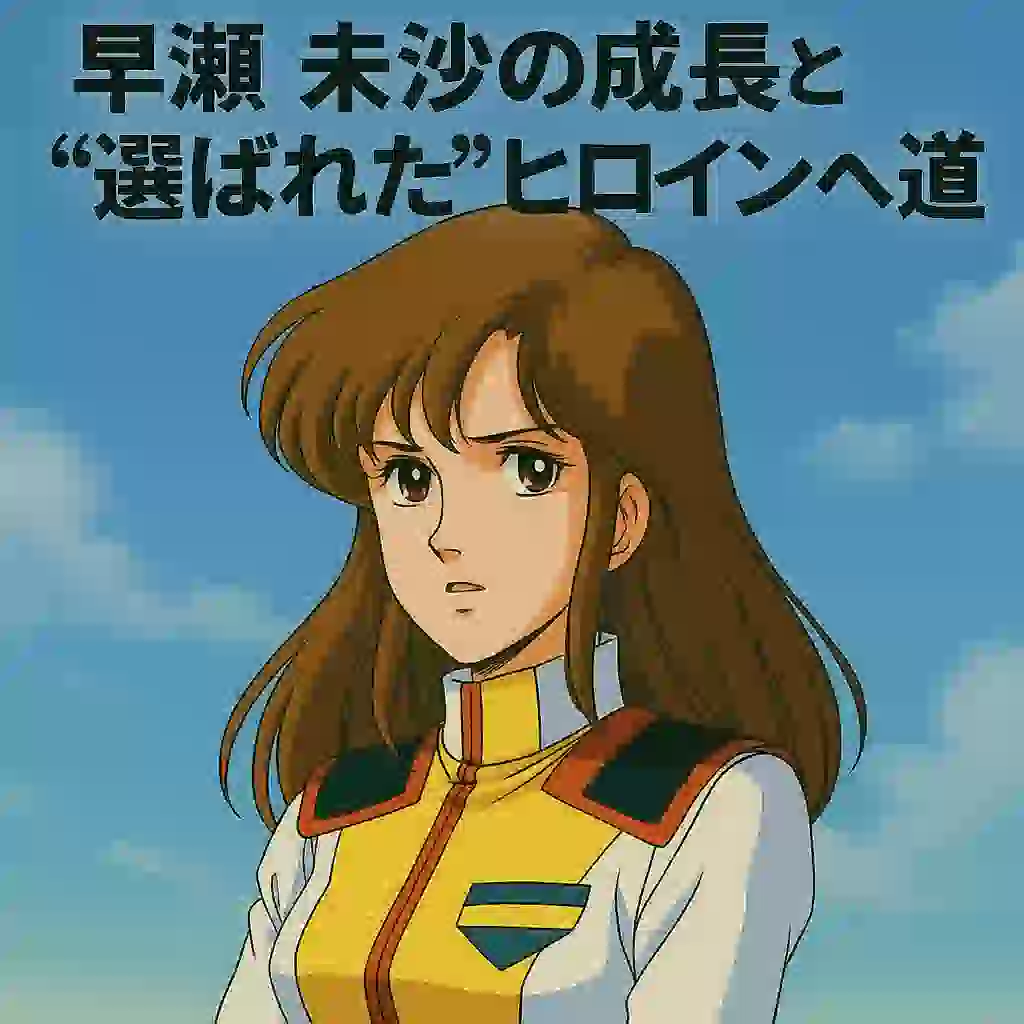早瀬未沙が軍服姿で前を見据えるアニメ風イラスト。青空の下で誇り高く立ち、冷静かつ成熟したヒロイン像を表現している。